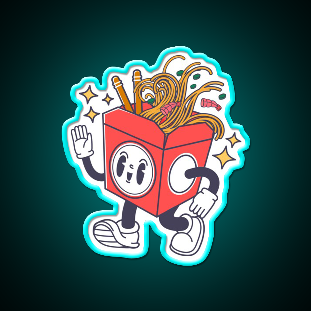 Ricky The Ramen Box Led Neon Sign Chinese Food Rgb Color