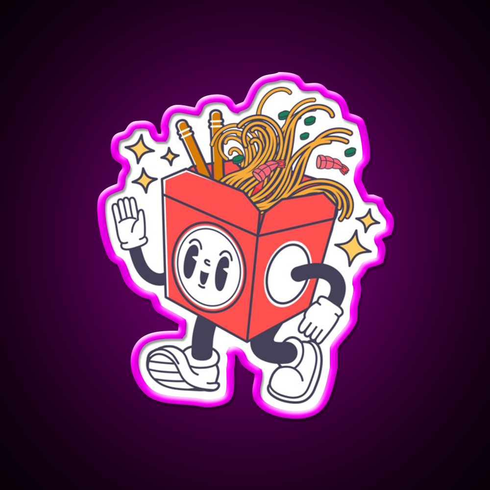 Ricky The Ramen Box Led Neon Sign Chinese Food Rgb Color