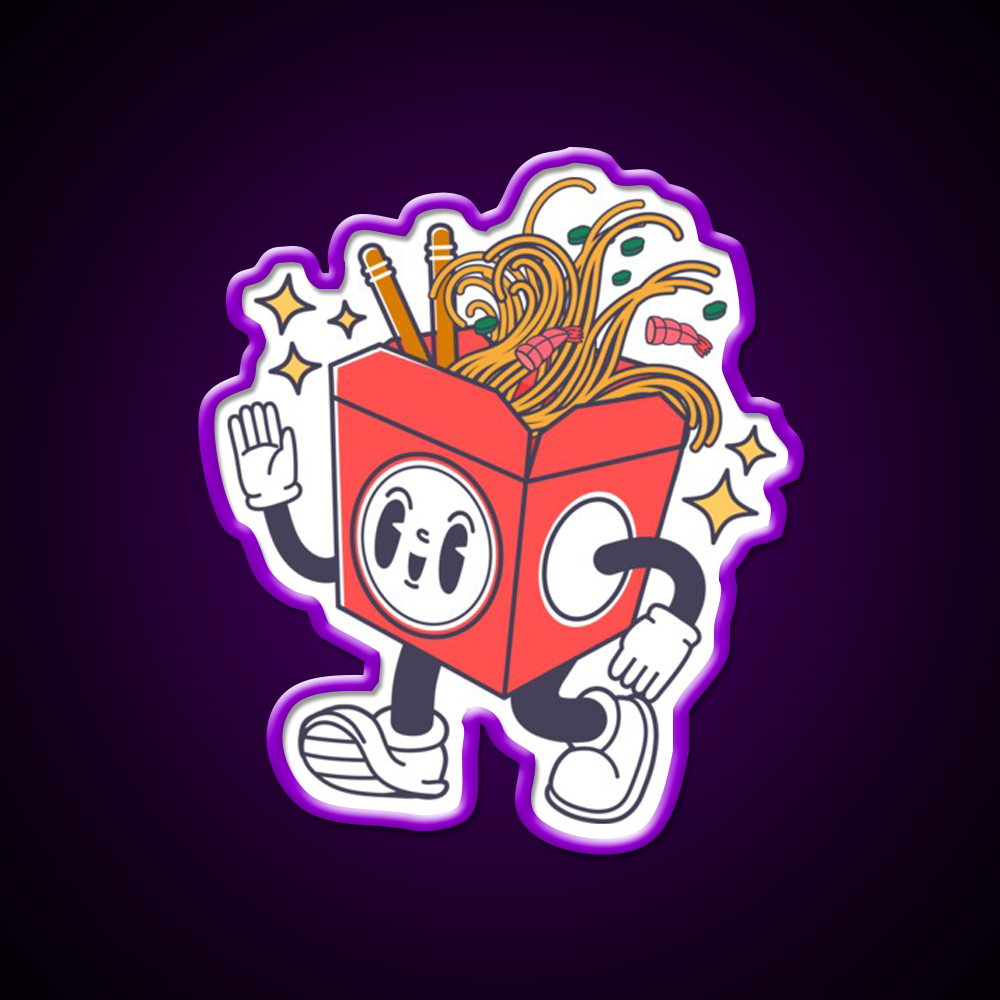 Ricky The Ramen Box Led Neon Sign Chinese Food Rgb Color