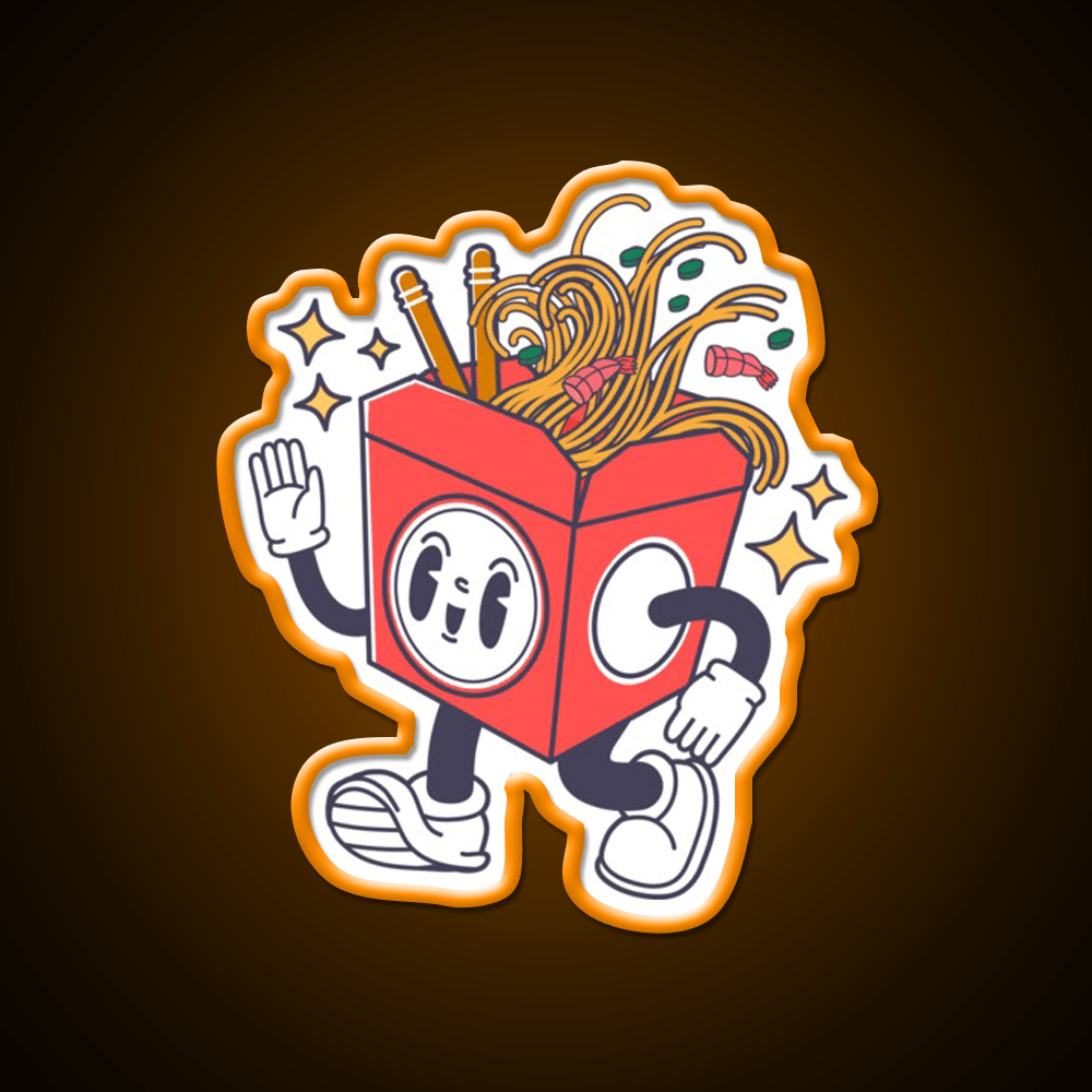 Ricky The Ramen Box Led Neon Sign Chinese Food Rgb Color - Shineneon