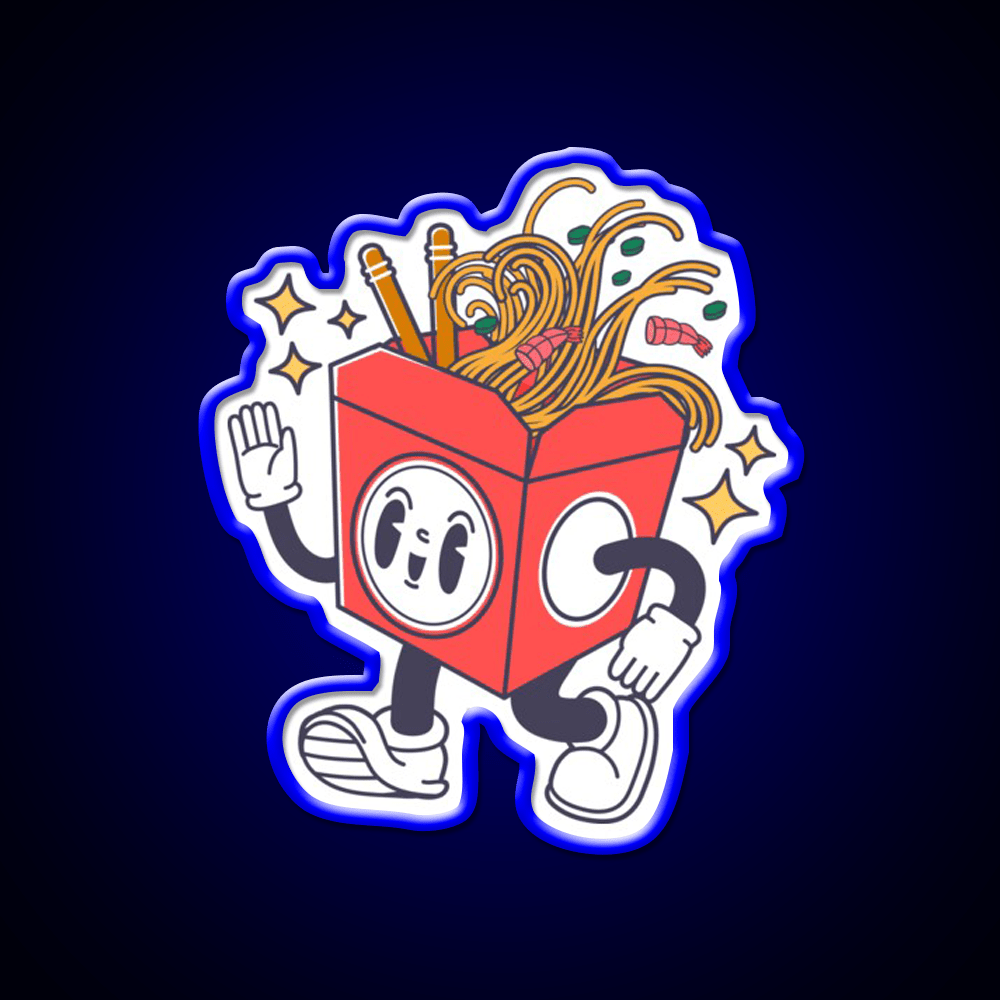 Ricky The Ramen Box Led Neon Sign Chinese Food Rgb Color - Shineneon