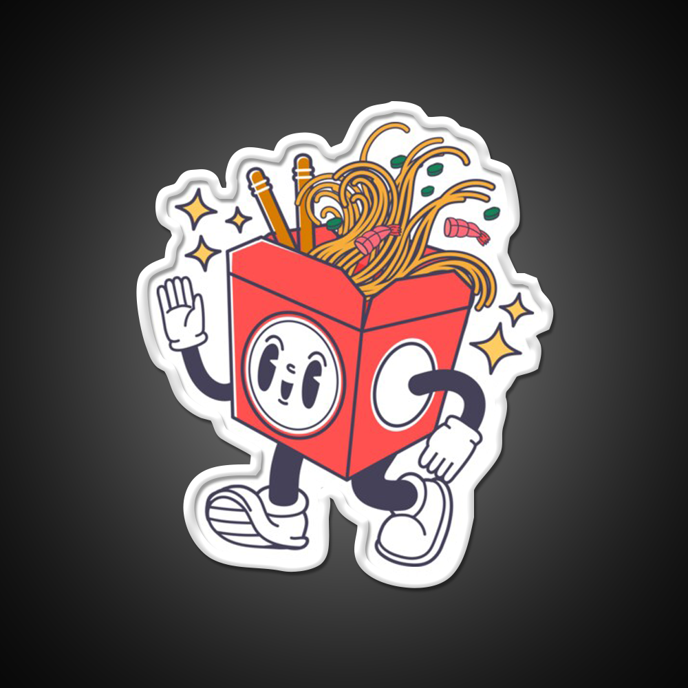 Ricky The Ramen Box Led Neon Sign Chinese Food Rgb Color