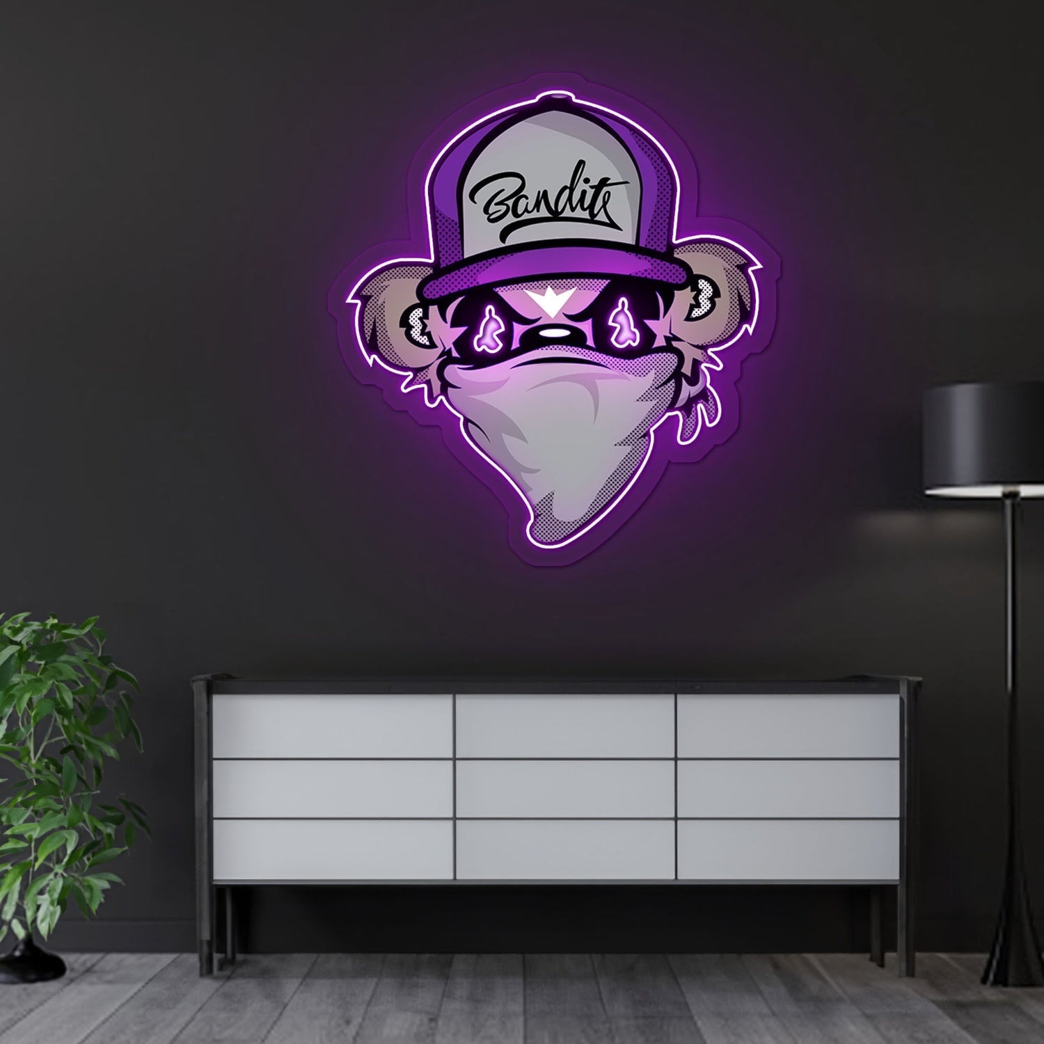 Riddler Drawing Purple Led Neon Sign X Acrylic Artwork - Shineneon