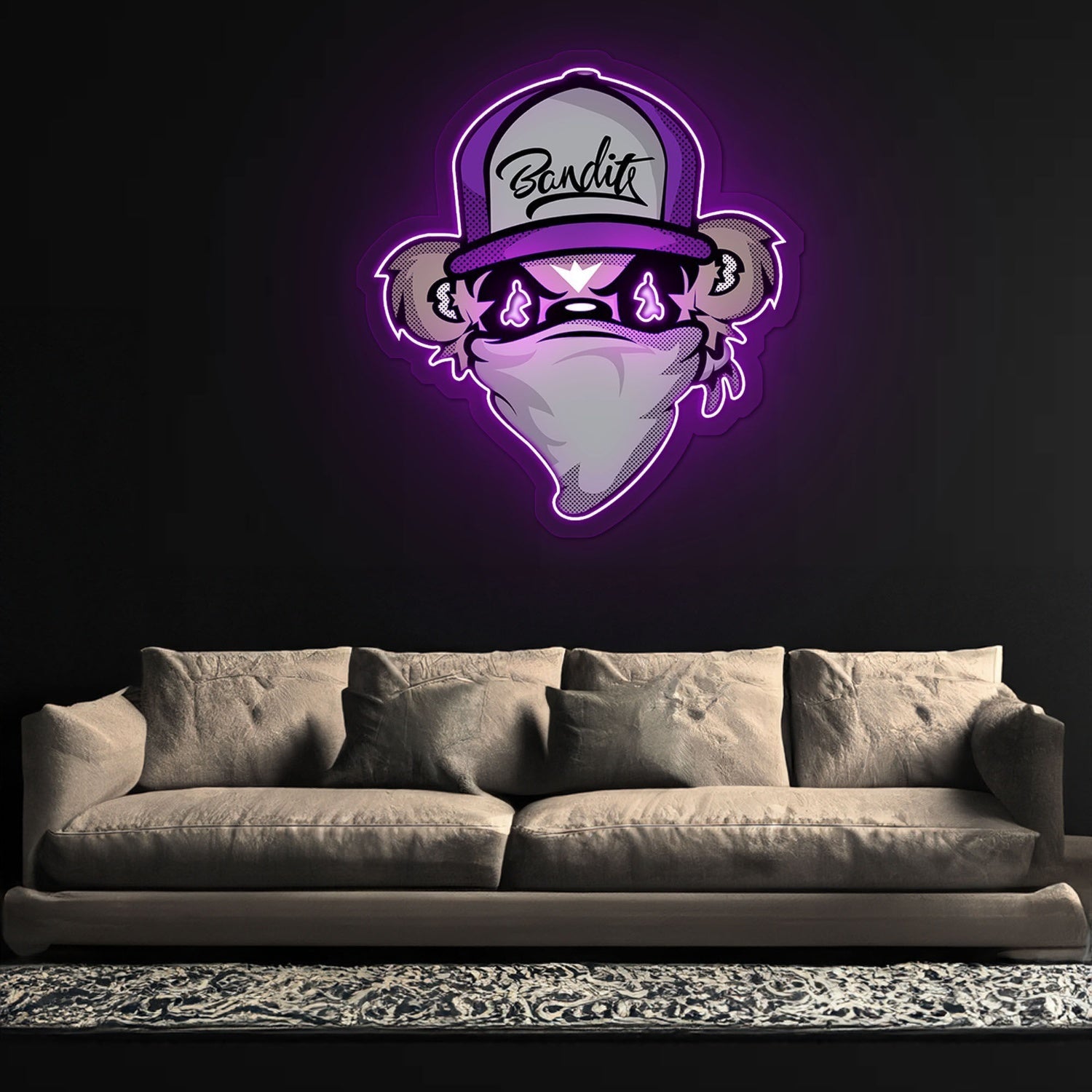 Riddler Drawing Purple Led Neon Sign X Acrylic Artwork - Shineneon