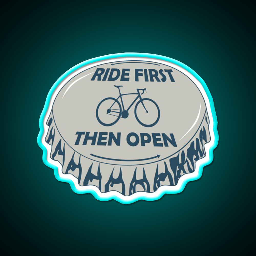Ride First Then Open Beer Bar Decor Led Neon Sign Rgb Color - Size and dimension reference
