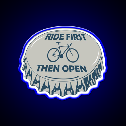 Ride First Then Open Beer Bar Decor Led Neon Sign Rgb Color