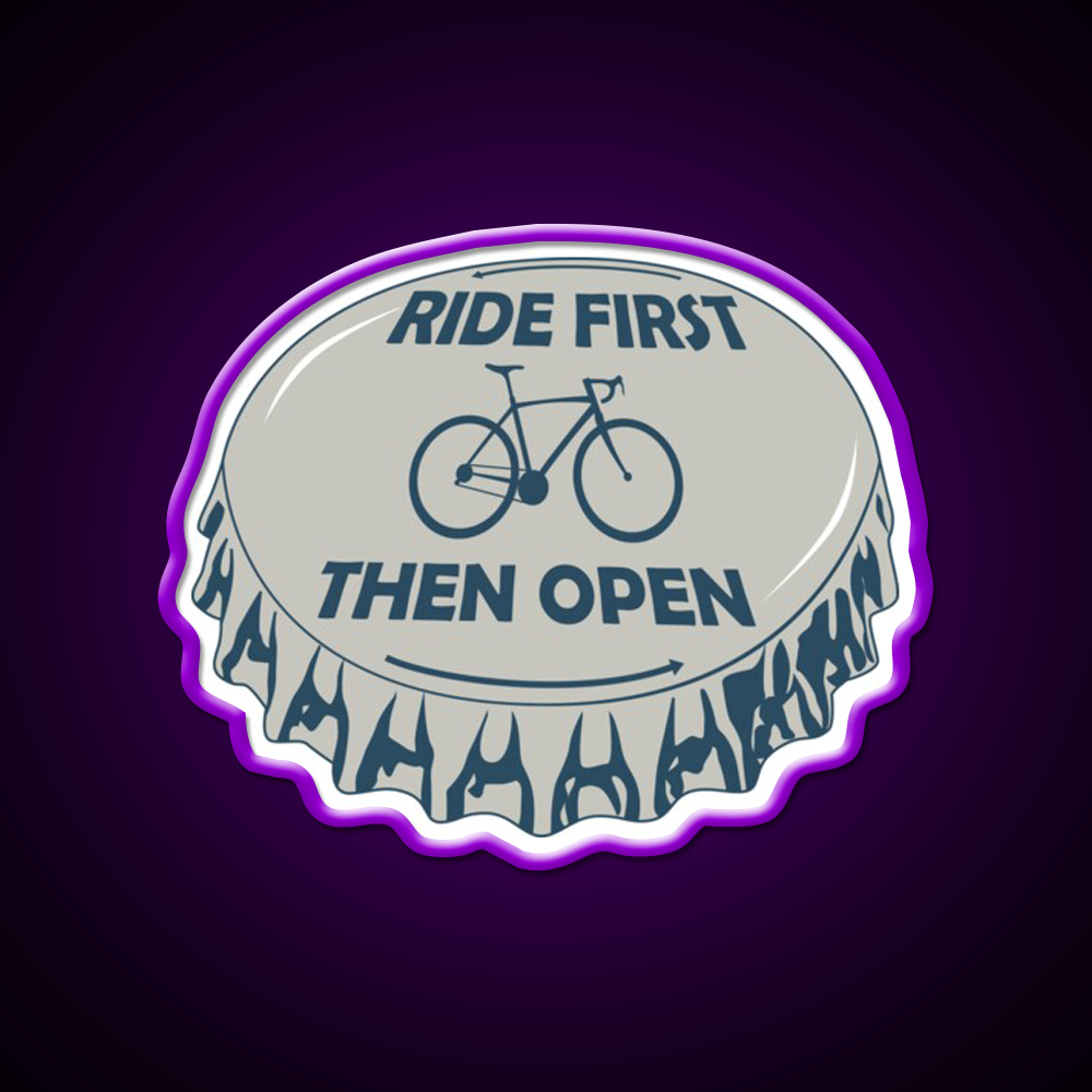 Ride First Then Open Beer Bar Decor Led Neon Sign Rgb Color - LED neon sign view 9