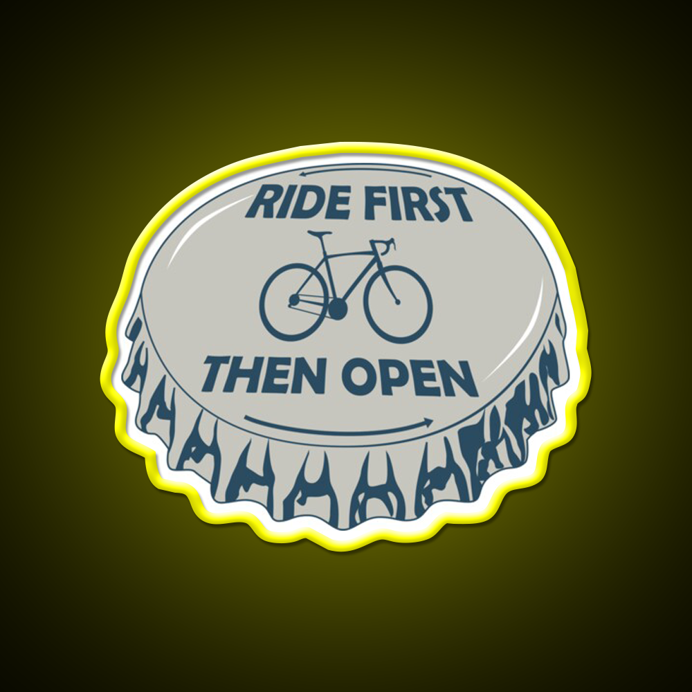 Ride First Then Open Beer Bar Decor Led Neon Sign Rgb Color - LED neon sign view 7