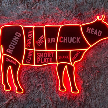 Riding Cowboy Blue Red Yellow Led Neon Sign For Western Themed Decor | Shineneon