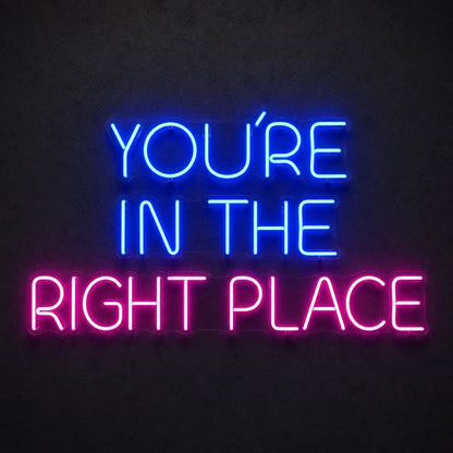 Right Place LED Neon Sign Garage Man Cave Neon Sign - Shineneon