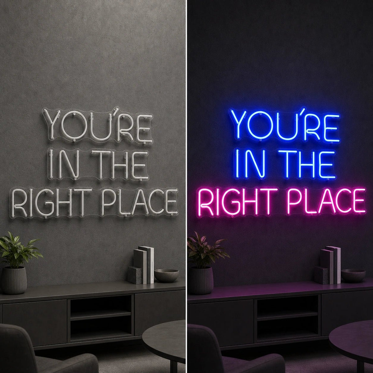 Right Place LED Neon Sign Garage Man Cave Neon Sign - Shineneon
