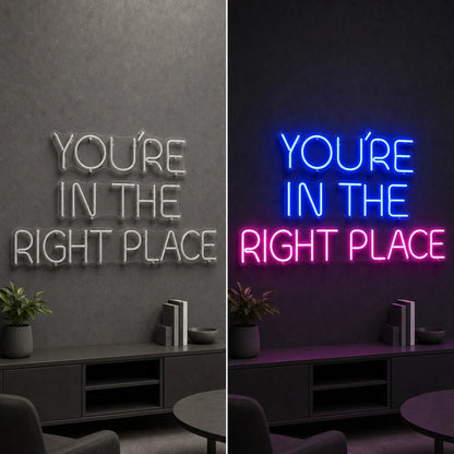 Right Place LED Neon Sign Garage Man Cave Neon Sign - Shineneon