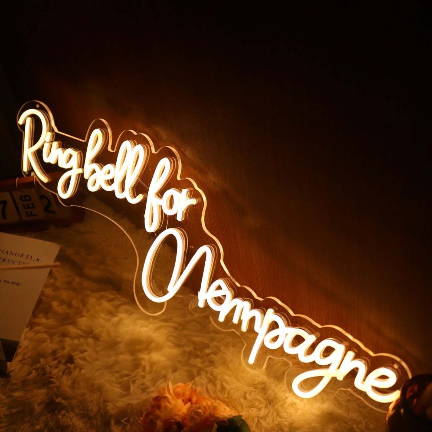 Ring Bell Fchampagne Yellow Led Neon Sign | Shineneon