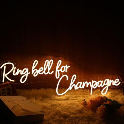 Ring Bell Fchampagne Yellow Led Neon Sign | Shineneon