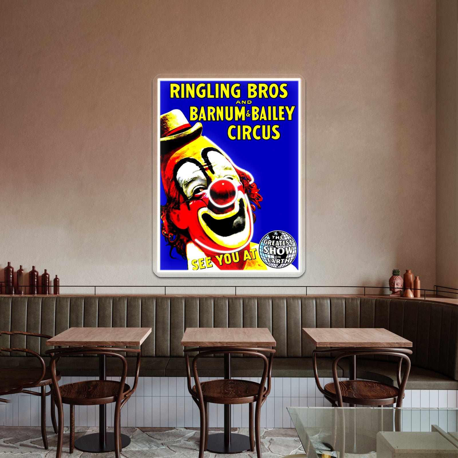 Ringling Bros Barnum And Bailey Vintage 1910 Circus Print Wall Artwork Neon Signs | Shineneon