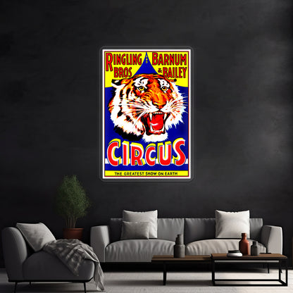 Ringling Bros Barnum And Bailey Vintage Circus Tiger Advertising Wall Artwork Neon Signs | Shineneon