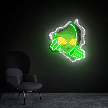Rip Apart The Starry Sky Alien Led Uv Led Neon Sign | Shineneon