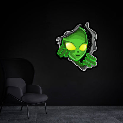 Rip Apart The Starry Sky Alien Led Uv Led Neon Sign | Shineneon