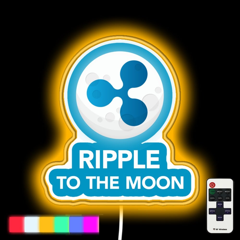 Ripple Coin To The Moon Led Neon Sign - Shineneon