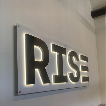 Rise 3D Backlit Channel Letters Led Light Sign