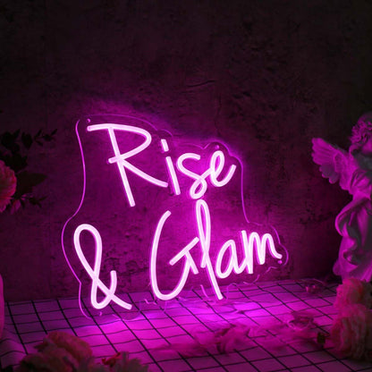 Rise And Glam Purple Led Neon Sign - Shineneon
