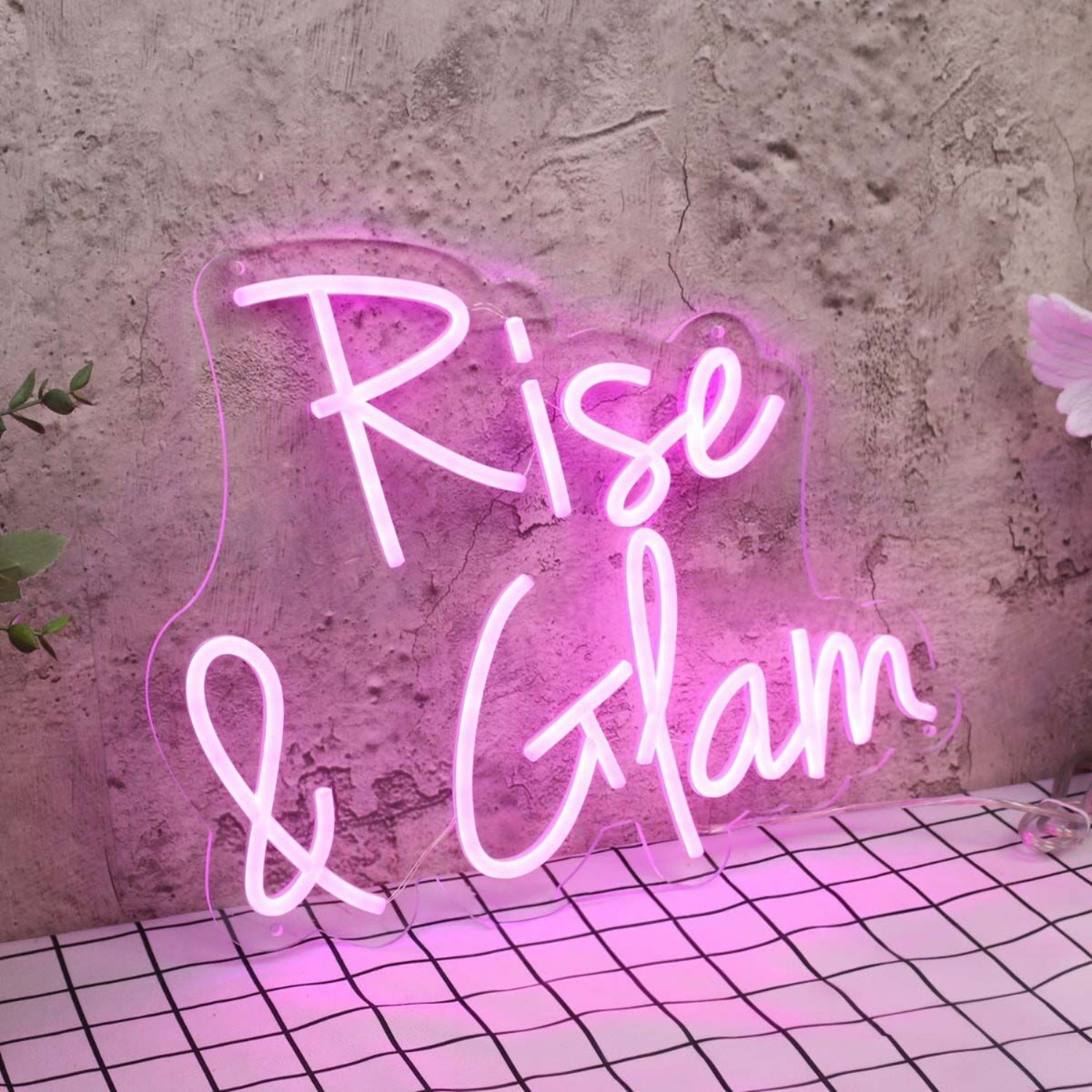 Rise And Glam Purple Led Neon Sign - Shineneon