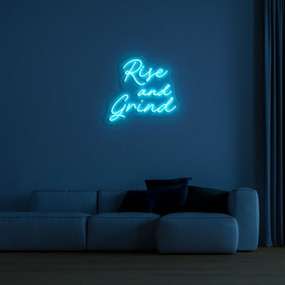 Rise And Grind Led Neon Sign For Motivational Spaces - Shineneon