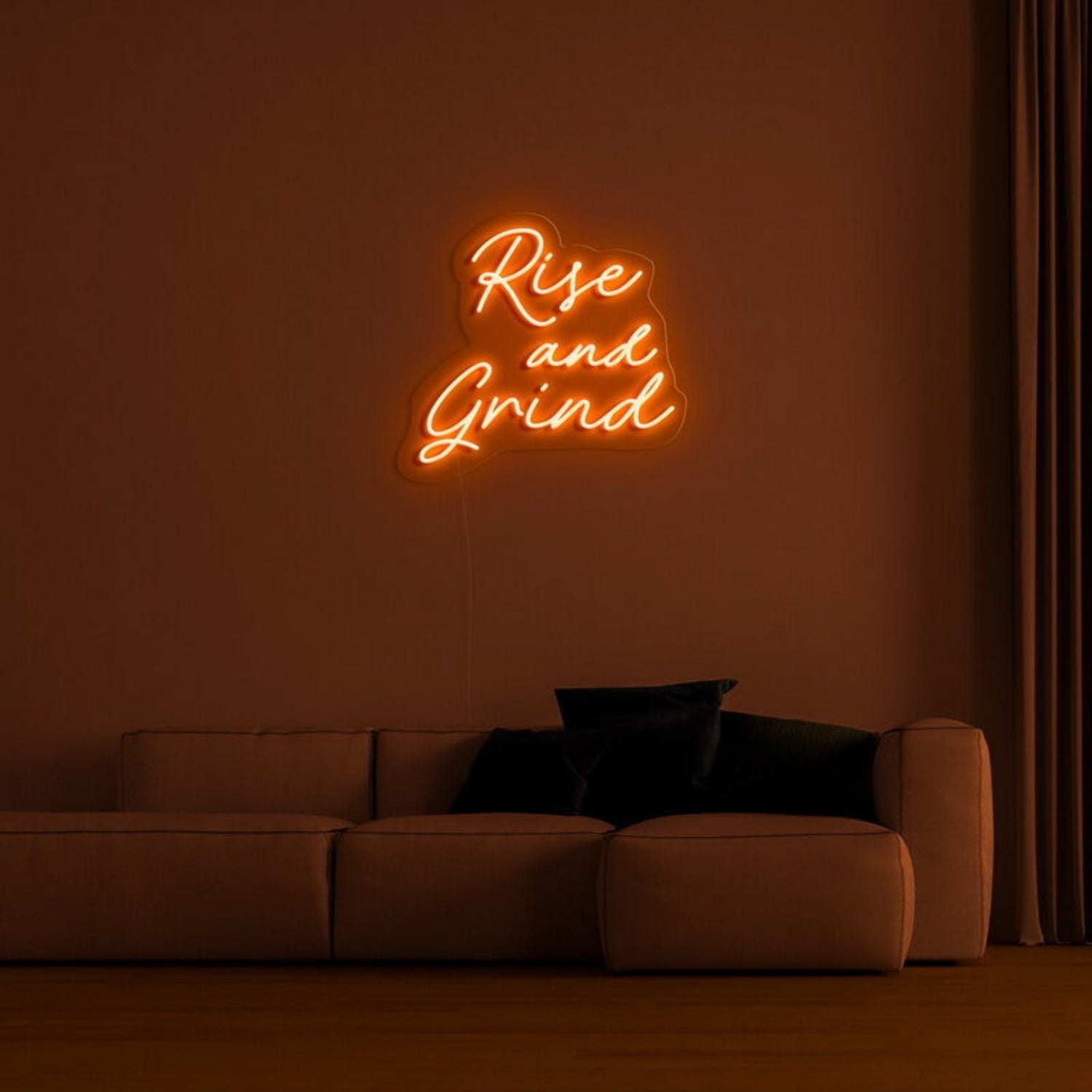 Rise And Grind Led Neon Sign For Motivational Spaces - Shineneon