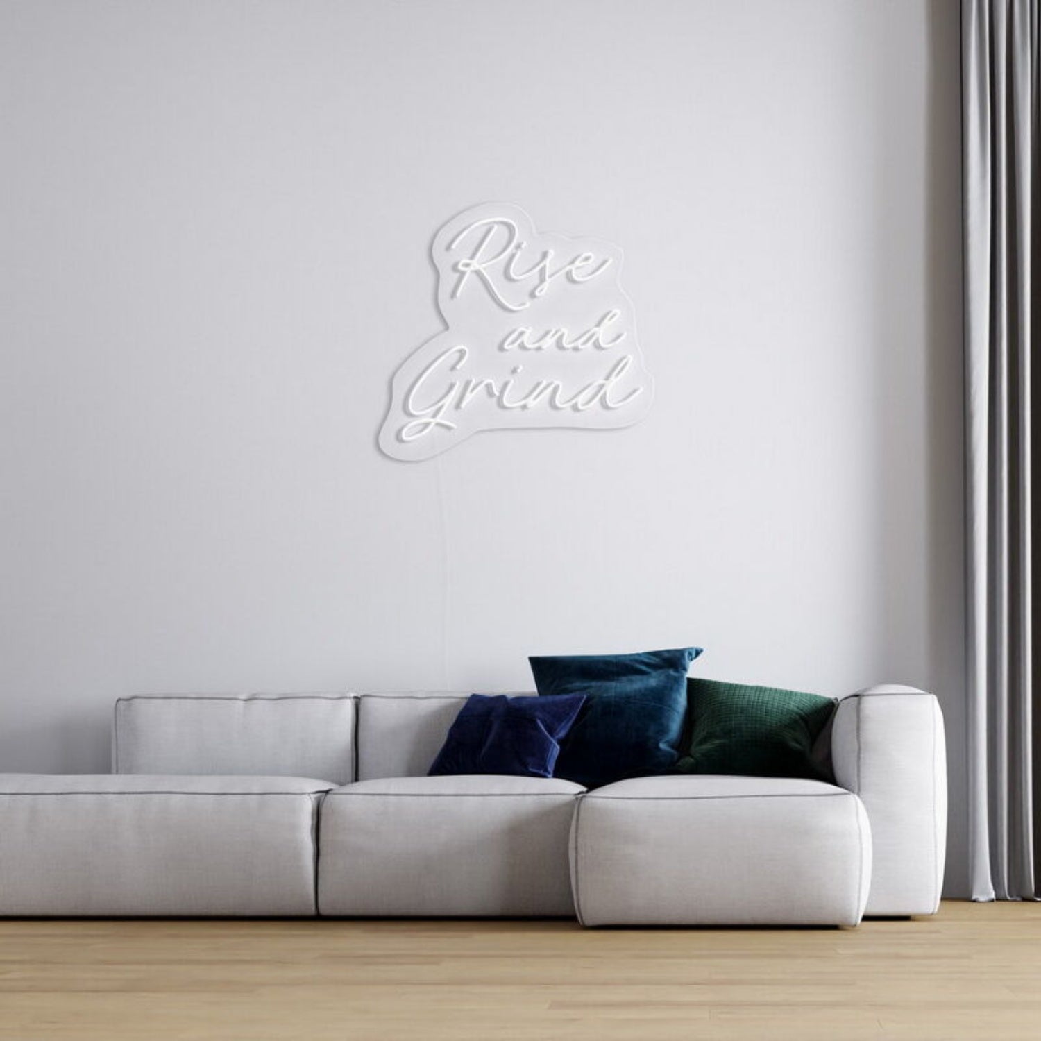 Rise And Grind Led Neon Sign For Motivational Spaces - Shineneon
