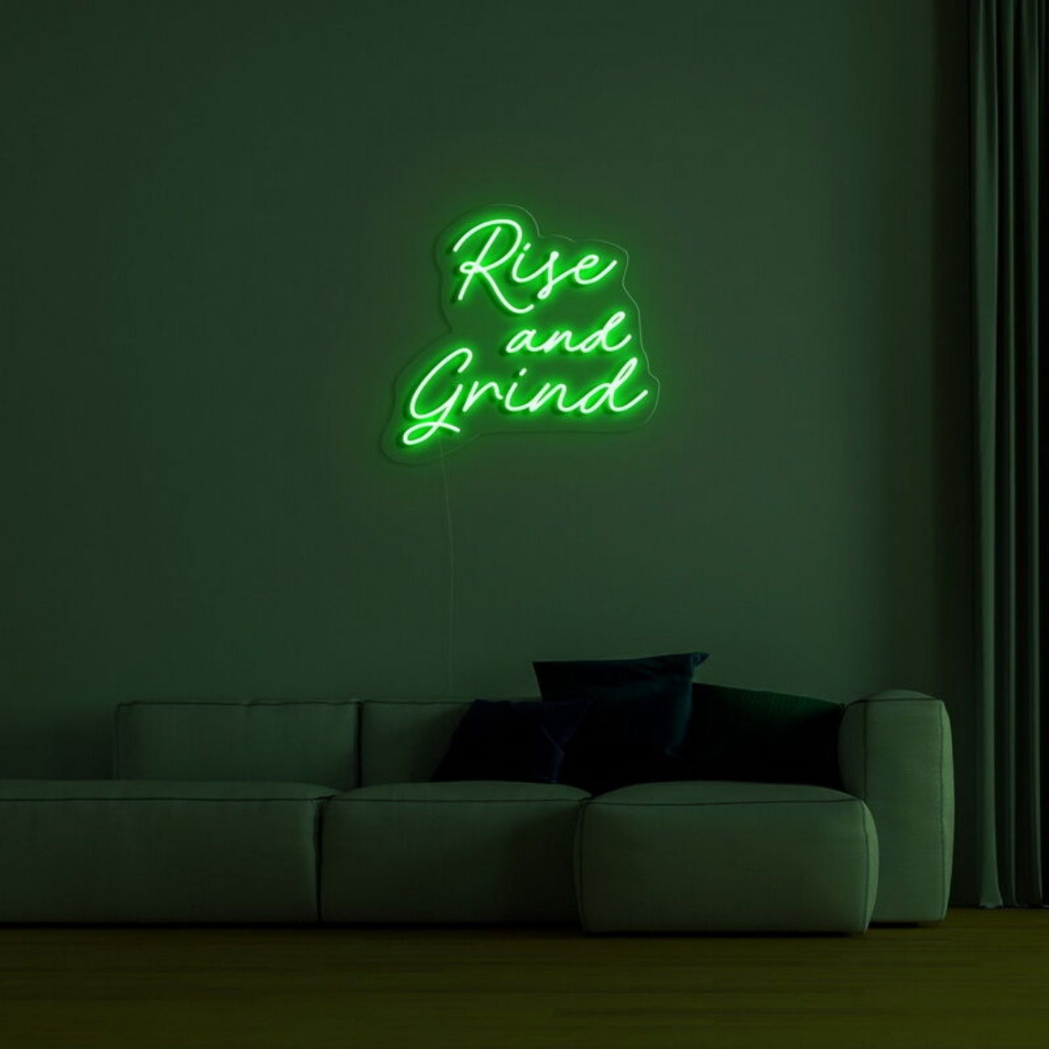 Rise And Grind Led Neon Sign For Motivational Spaces - Shineneon