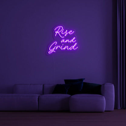Rise And Grind Led Neon Sign For Motivational Spaces - Shineneon