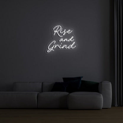 Rise And Grind Led Neon Sign For Motivational Spaces - Shineneon