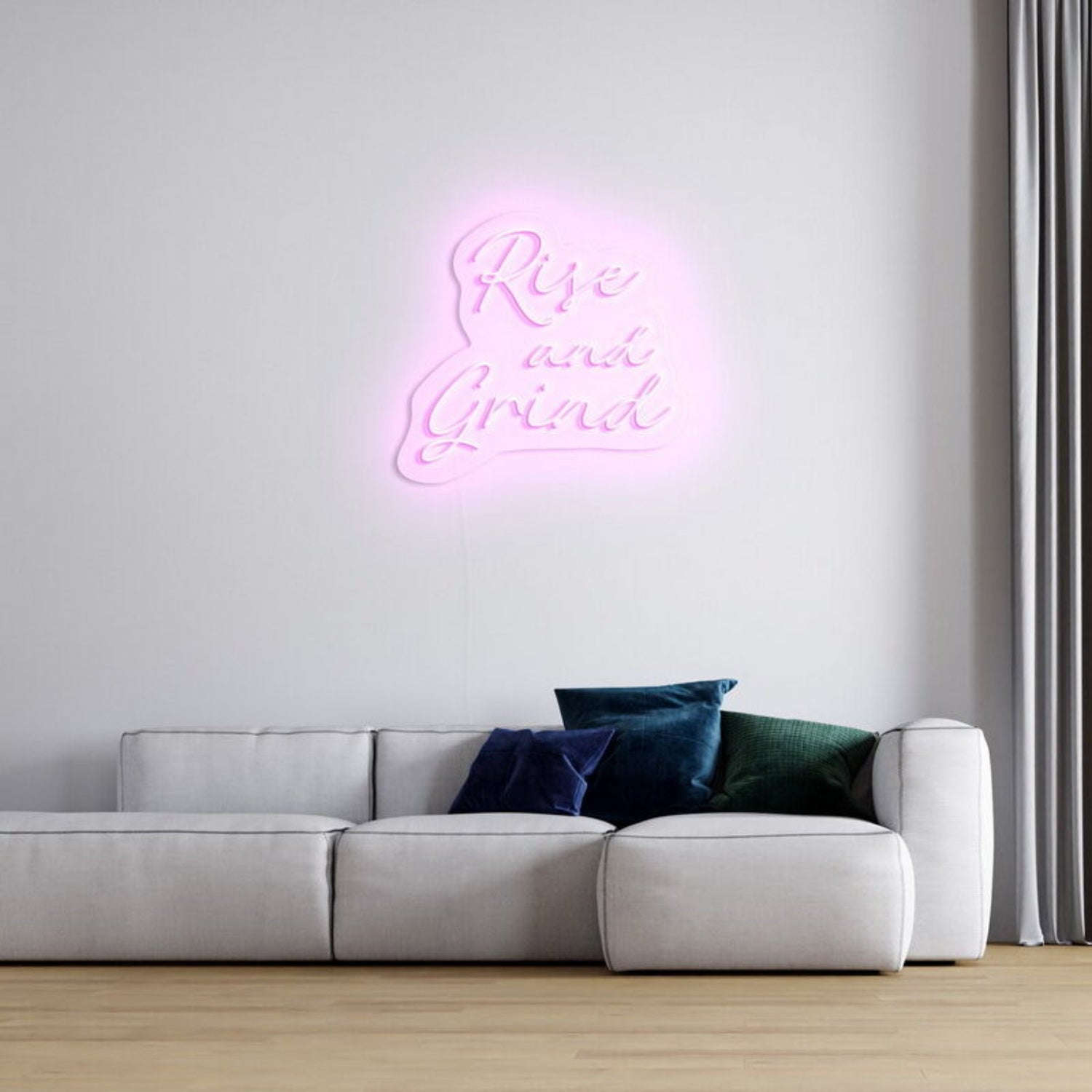 Rise And Grind Led Neon Sign For Motivational Spaces - Shineneon
