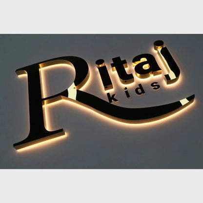 Ritaj Kids 3D Backlit Channel Letters Led Light Sign - Shineneon