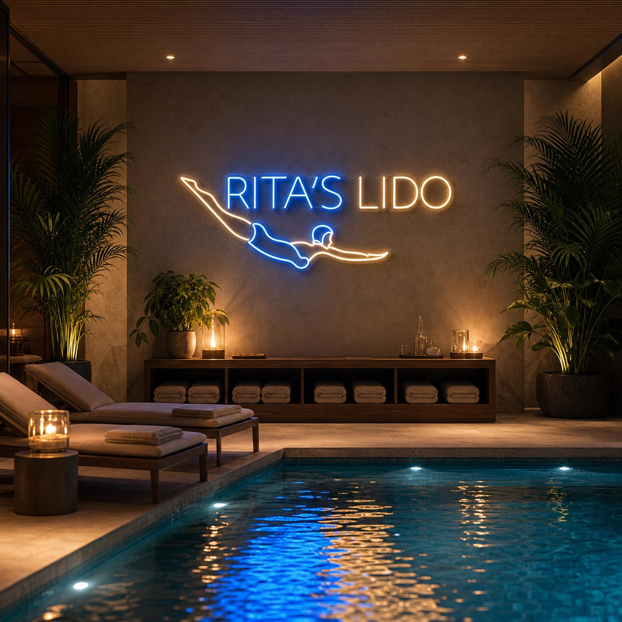 Ritass Lido LED Neon Sign Garage Man Cave Neon Sign real lifestyle scene
