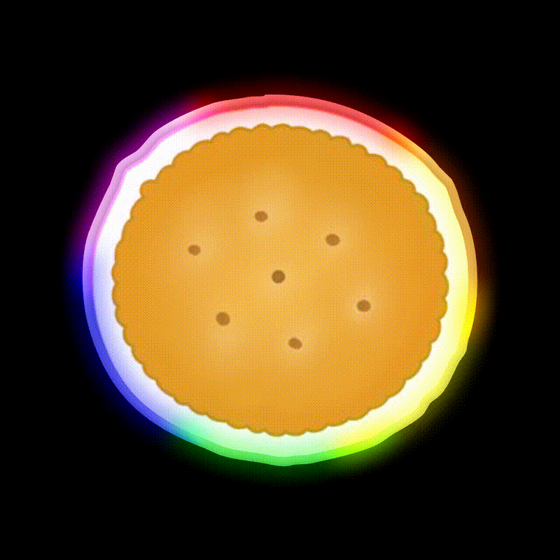 Ritz Cracker Snack Food Led Neon Sign Rgb Color - LED neon sign close-up detail