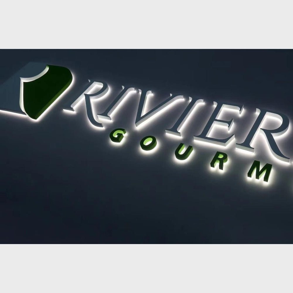 Rivier Gourm 3D Backlit Channel Letters Led Light Sign - Shineneon