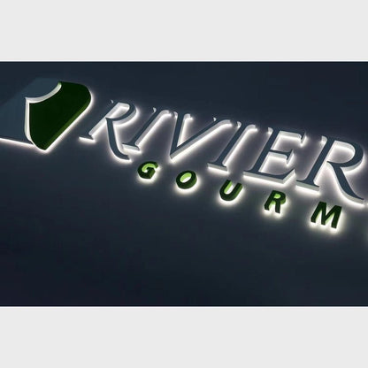 Rivier Gourm 3D Backlit Channel Letters Led Light Sign - Shineneon