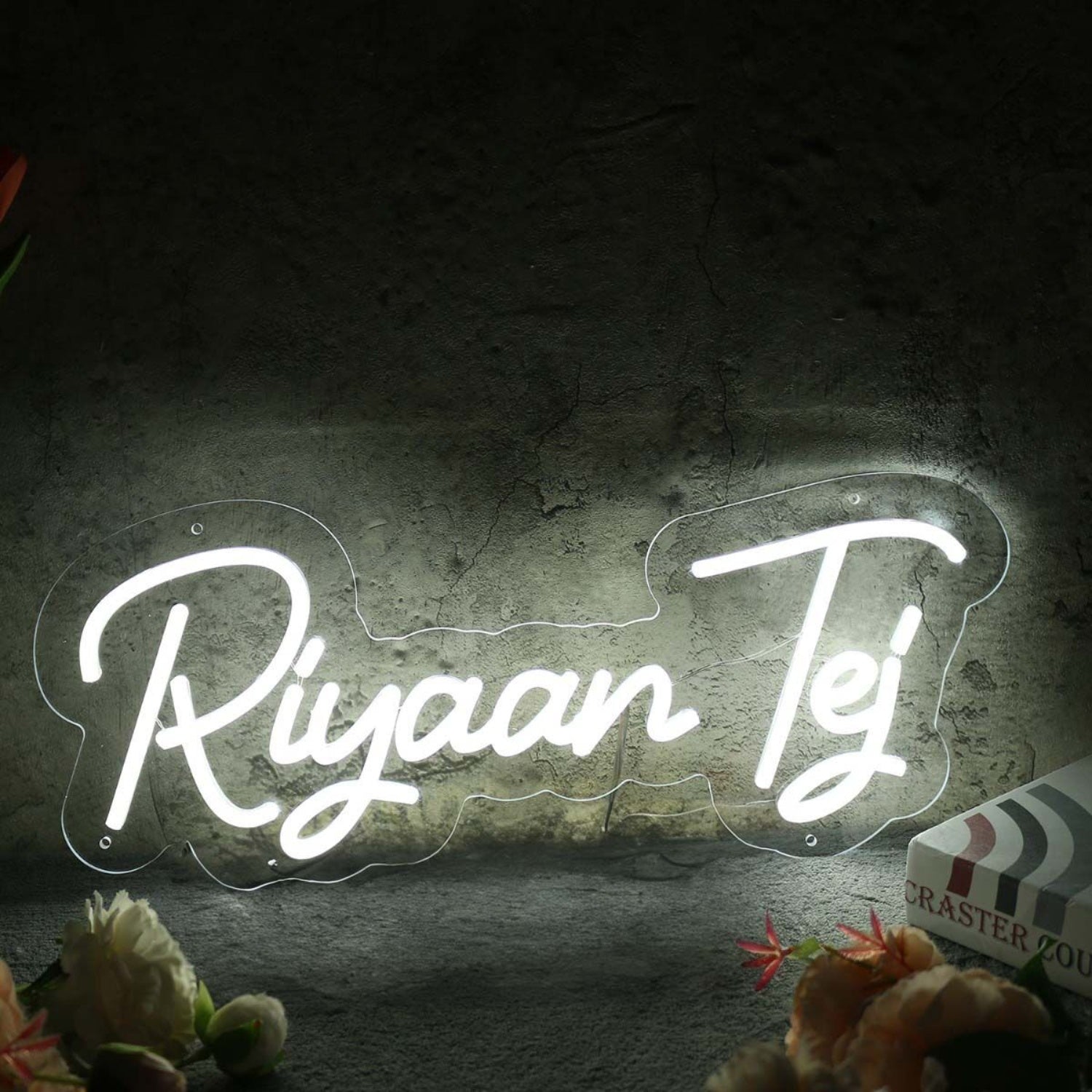 Riyaan Tej White Led Neon Sign - Shineneon