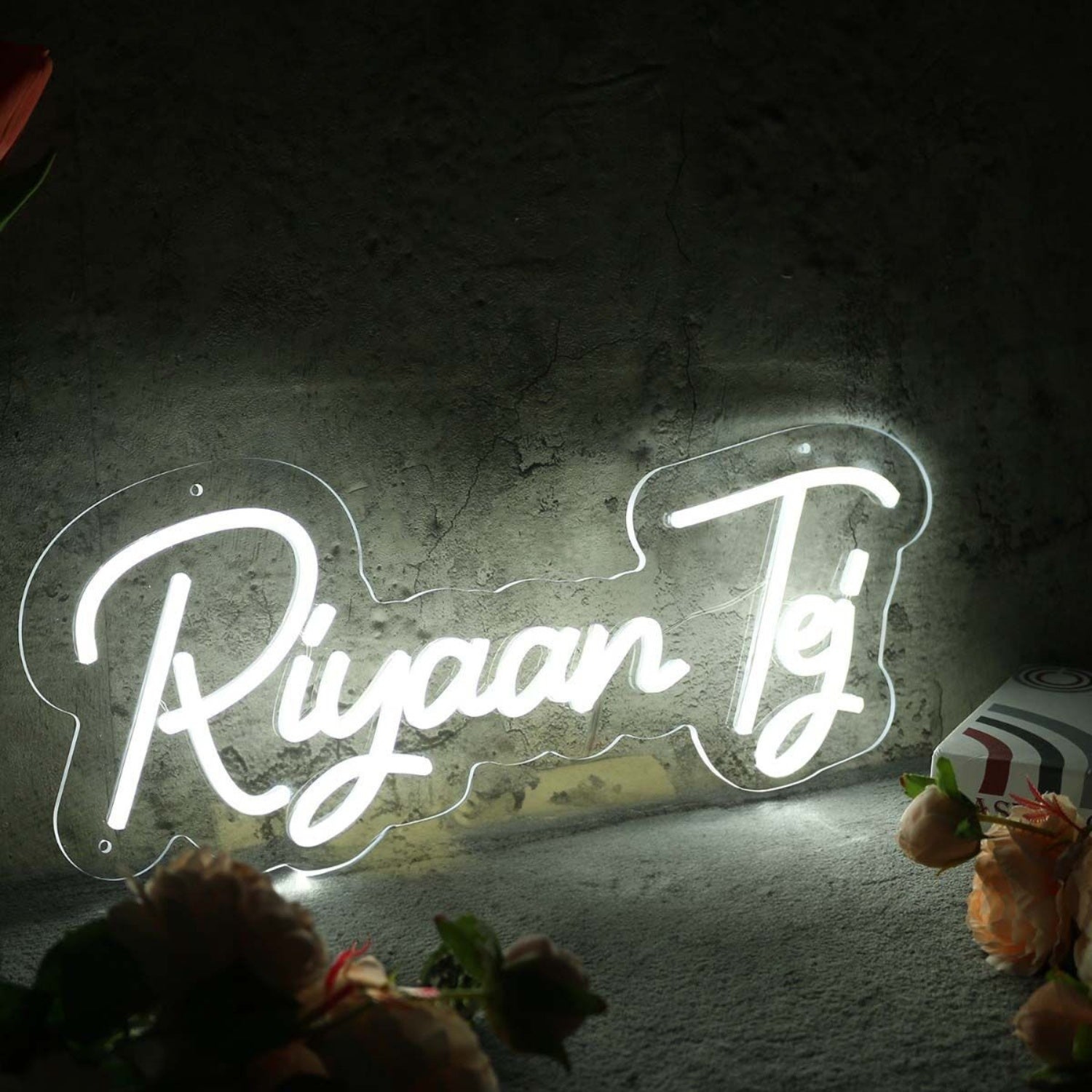 Riyaan Tej White Led Neon Sign - Shineneon