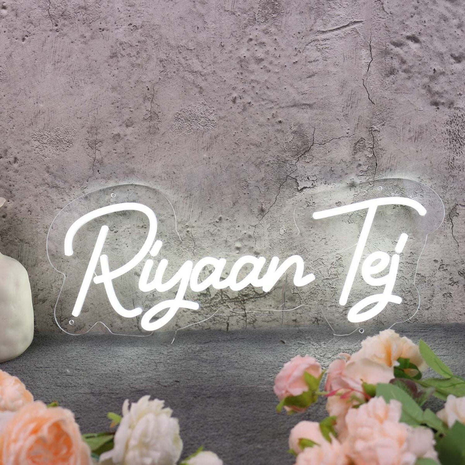Riyaan Tej White Led Neon Sign - Shineneon