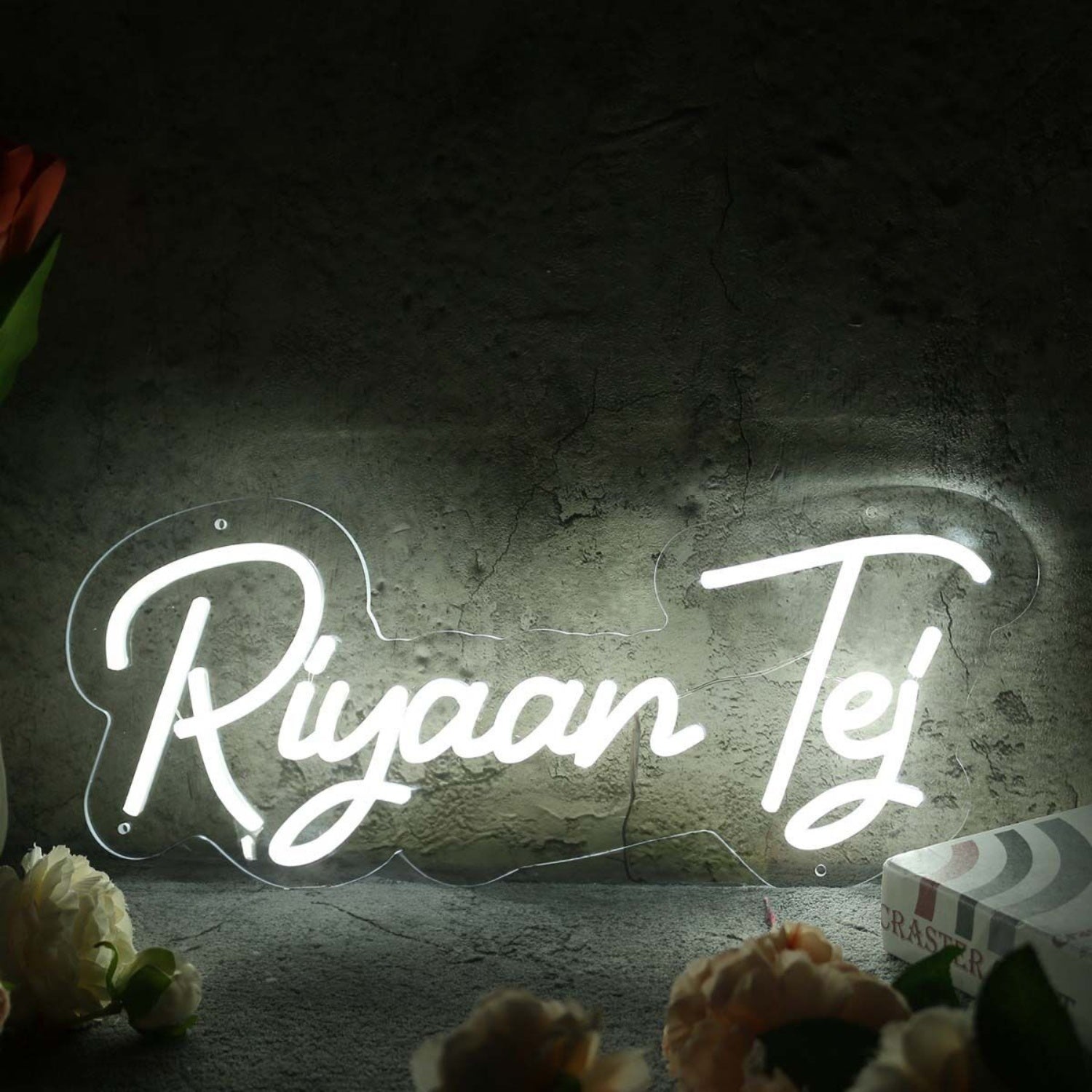 Riyaan Tej White Led Neon Sign - Shineneon