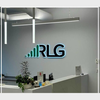 Rlg With Wifi Logo 3D Backlit Channel Letters Led Light Sign - Shineneon