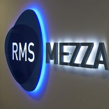 Rms Mezza 3D Front And Back Lit Letters Metal Led Sign - Shineneon