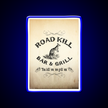 Road Kill Bar Grill Man Cave Bar Led Neon Sign Rgb Color