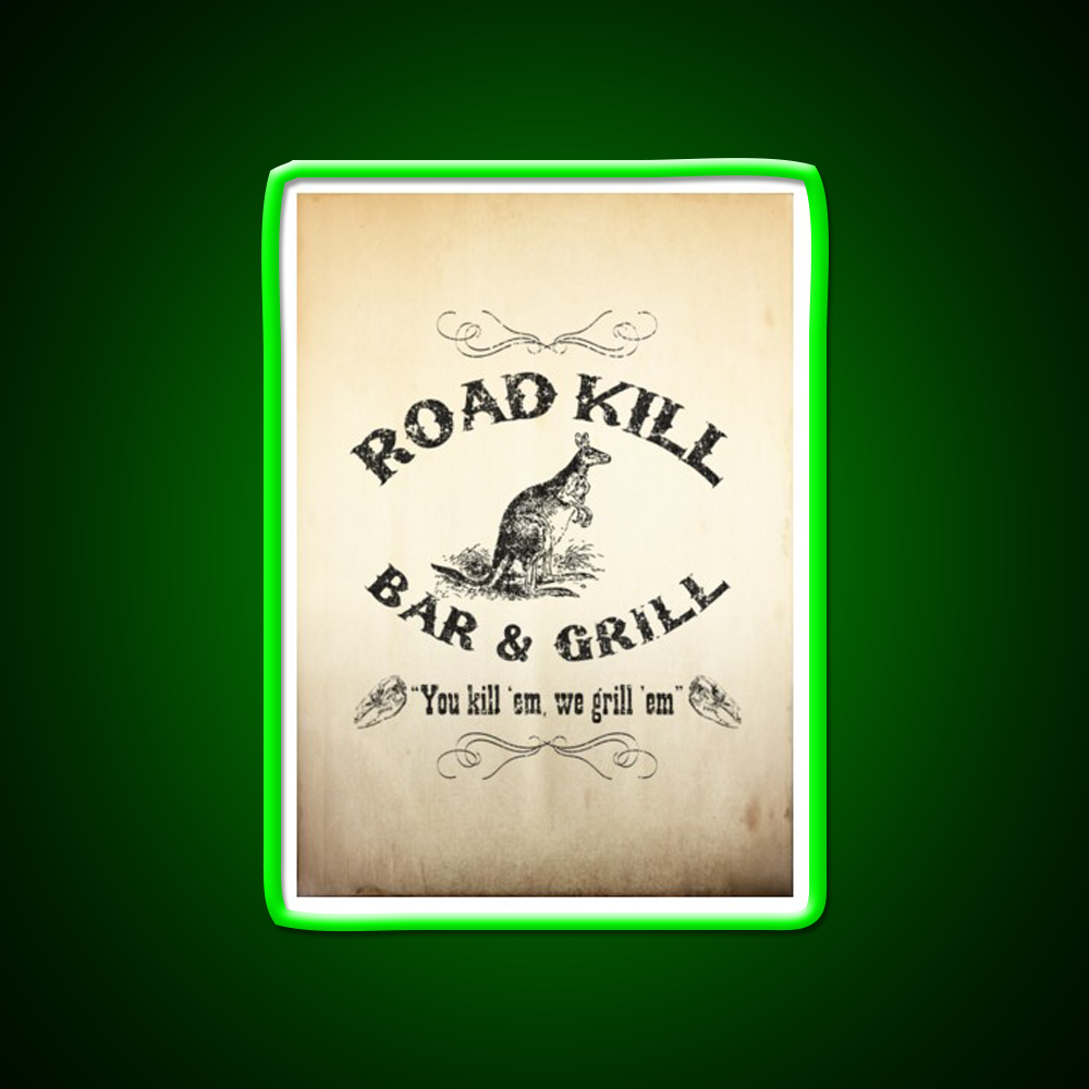 Road Kill Bar Grill Man Cave Bar Led Neon Sign Rgb Color