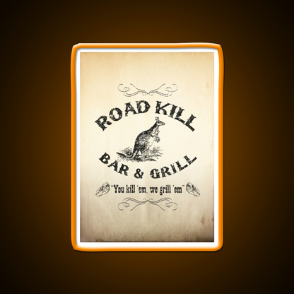 Road Kill Bar Grill Man Cave Bar Led Neon Sign Rgb Color