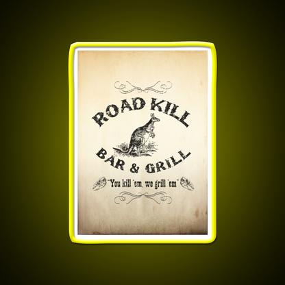 Road Kill Bar Grill Man Cave Bar Led Neon Sign Rgb Color