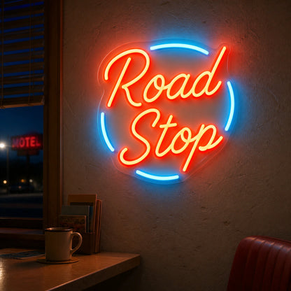 Road Stop Motel Vintage LED Neon Sign real lifestyle scene