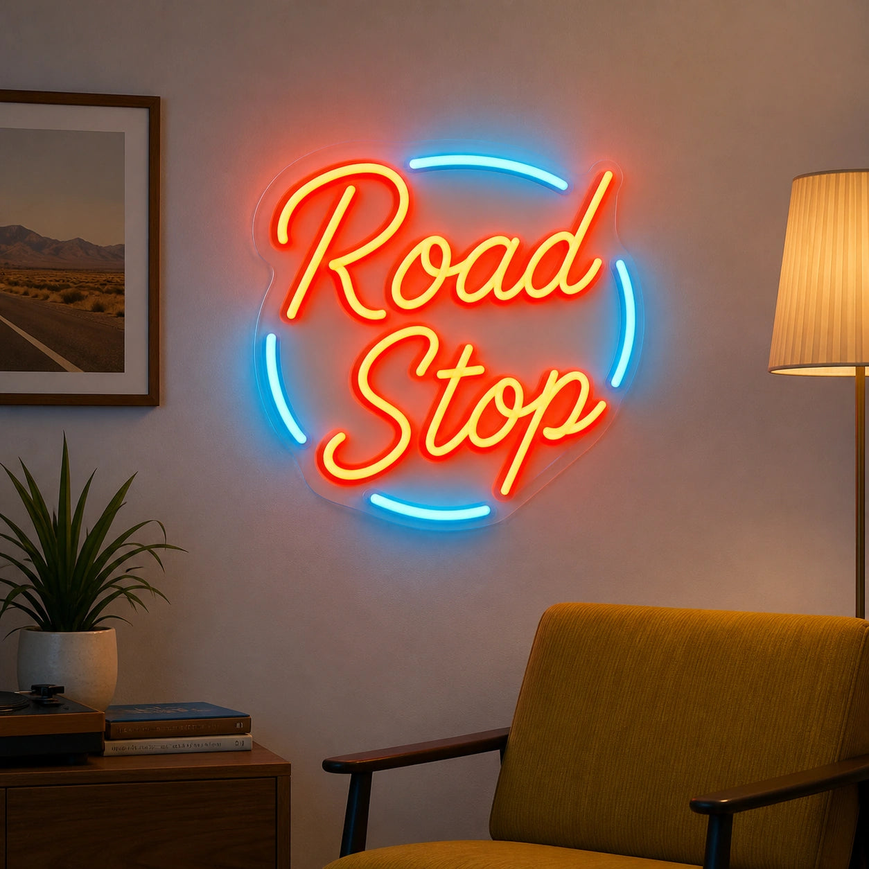 Road Stop Motel Vintage LED Neon Sign size image